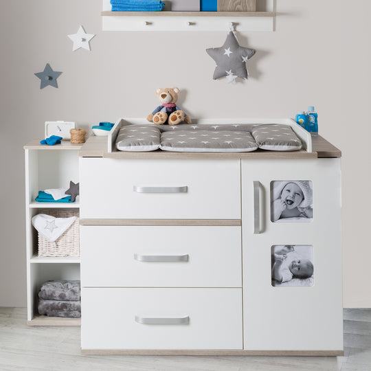 Cassettiera fasciatoio 'Moritz' con wrapbase, cambio con 2 cornici, altezza di avvolgimento: 94 cm