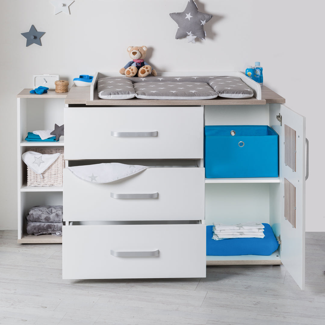Cassettiera fasciatoio 'Moritz' con wrapbase, cambio con 2 cornici, altezza di avvolgimento: 94 cm