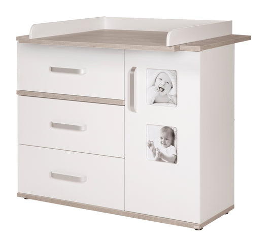 Cassettiera fasciatoio 'Moritz' con wrapbase, cambio con 2 cornici, altezza di avvolgimento: 94 cm