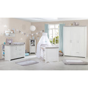Children's room set 'Wilma' 3-part, including combination children's bed 70x140 cm, changing table & wardrobe 3-door