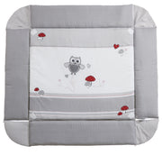 Nid de bébé "Adam et Eule" 4 en 1, matelas à langer, couverture de jeu, centre d'activité et revêtement pour parc d'enfant