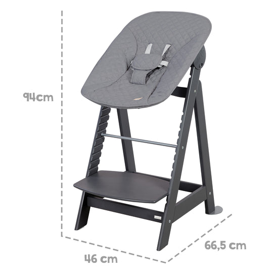 Chaise haute évolutive 'Born Up' Set + Transat 'roba Style' - Dès la naissance - Anthracite