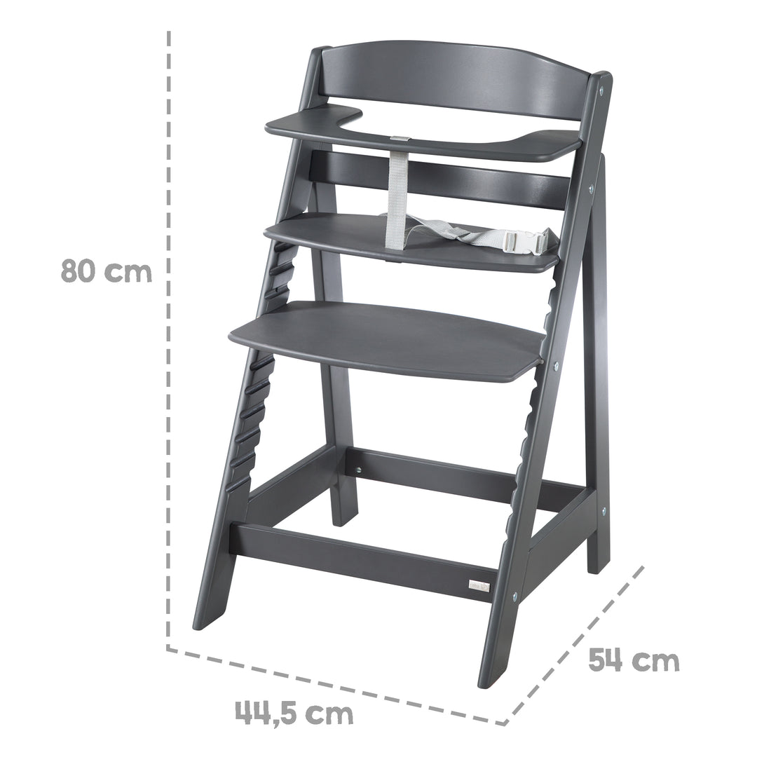 Chaise haute évolutive 'Born Up' Set + Transat 'roba Style' - Dès la naissance - Anthracite