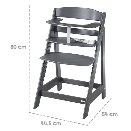 Chaise haute évolutive 'Born Up' Set + Transat 'roba Style' - Dès la naissance - Anthracite