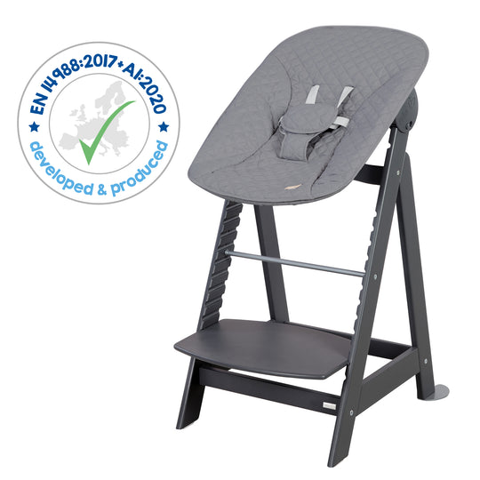 Chaise haute évolutive 'Born Up' Set + Transat 'roba Style' - Dès la naissance - Anthracite