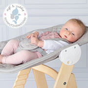 Treppenhochstuhl 'Born Up', Set 2in1, 'roba Style grau', Hochstuhl mit Liegefunktion, ab Geburt