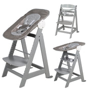 Silla alta de escalera 'Born Up', set 2in1, 'Miffy®', silla alta para bebé con función mentirosa, desde el nacimiento, Taupe