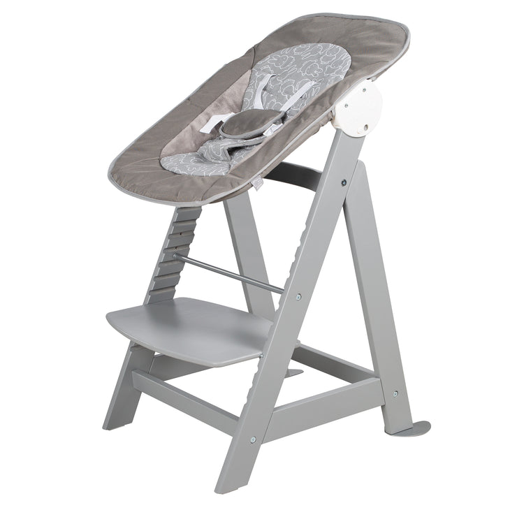 Treppenhochstuhl 'Born Up', Set 2in1, 'miffy®', Babyhochstuhl mit Liegefunktion, ab Geburt, taupe