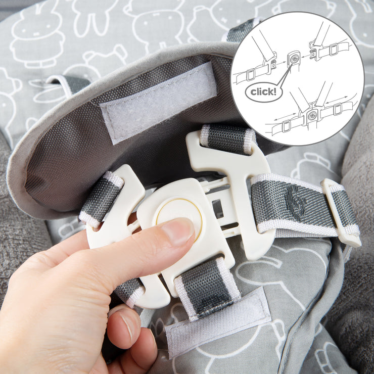 Silla alta de escalera 'Born Up', set 2in1, 'Miffy®', silla alta para bebé con función mentirosa, desde el nacimiento, Taupe