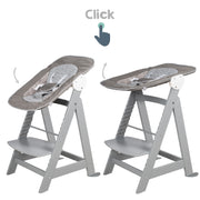 Silla alta de escalera 'Born Up', set 2in1, 'Miffy®', silla alta para bebé con función mentirosa, desde el nacimiento, Taupe