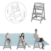 Silla alta de escalera 'Born Up', set 2in1, 'Miffy®', silla alta para bebé con función mentirosa, desde el nacimiento, Taupe