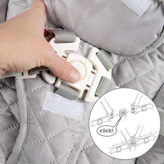 Seggiolone 'Born Up' Set 2in1 in bianco, inclusa la funzione sdraio 'Stone trapuntato'