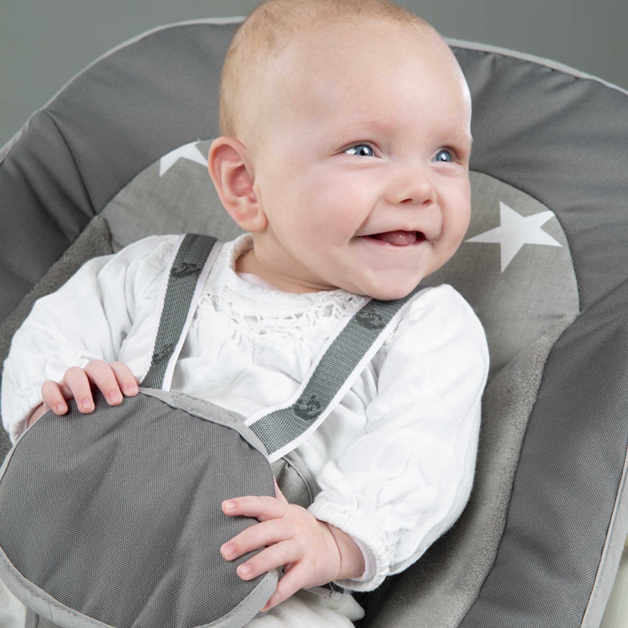 Star Ibaby Babyhochstuhl Pretty - Mit Spielzeug, Verstellbarer Fußstütze & Faltbar