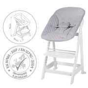 Chaise haute de l'escalier «Born», set 2in1, `` Roba Style Gray », chaise haute avec fonction de mensonge, de la naissance