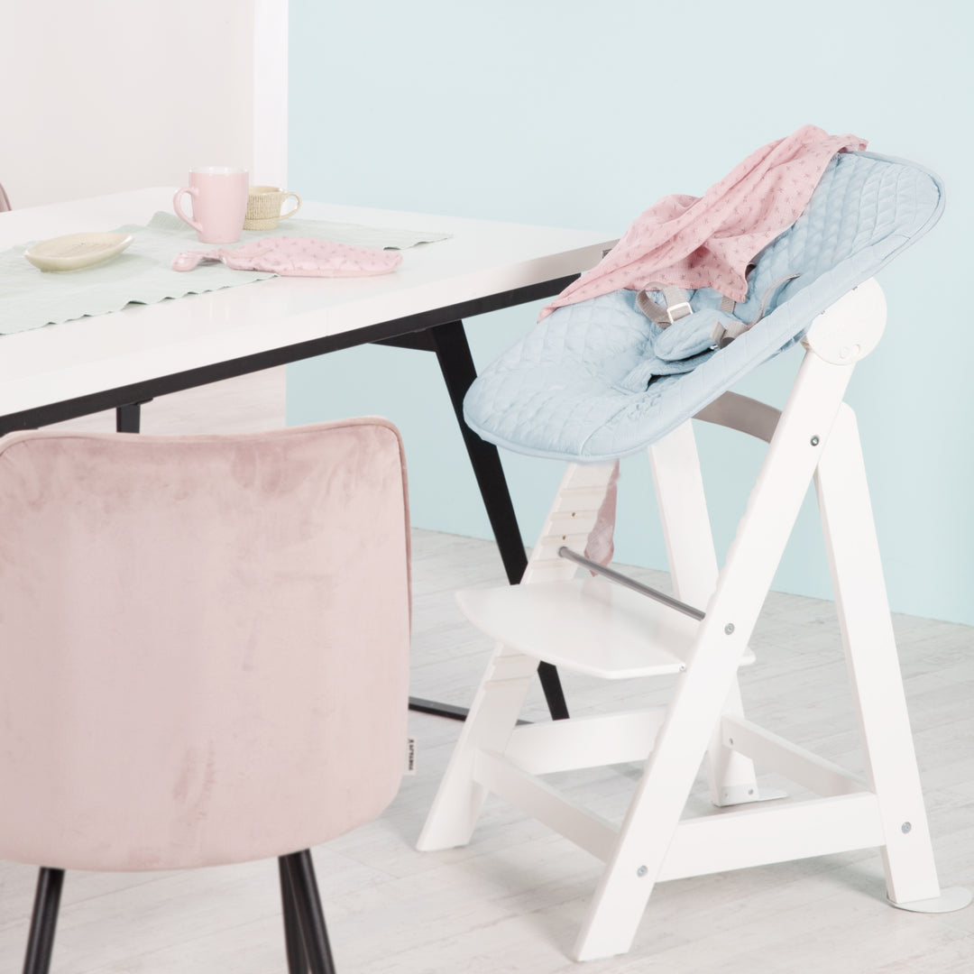 High Chair 'Born Up', 2-in-1 Set, 'Roba Style Light Blue', with Reclining Function, from Birth