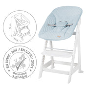 Seggiolone pappa 'Born Up', Set 2in1, 'roba Style light blue', con funzione reclinabile, dalla nascita