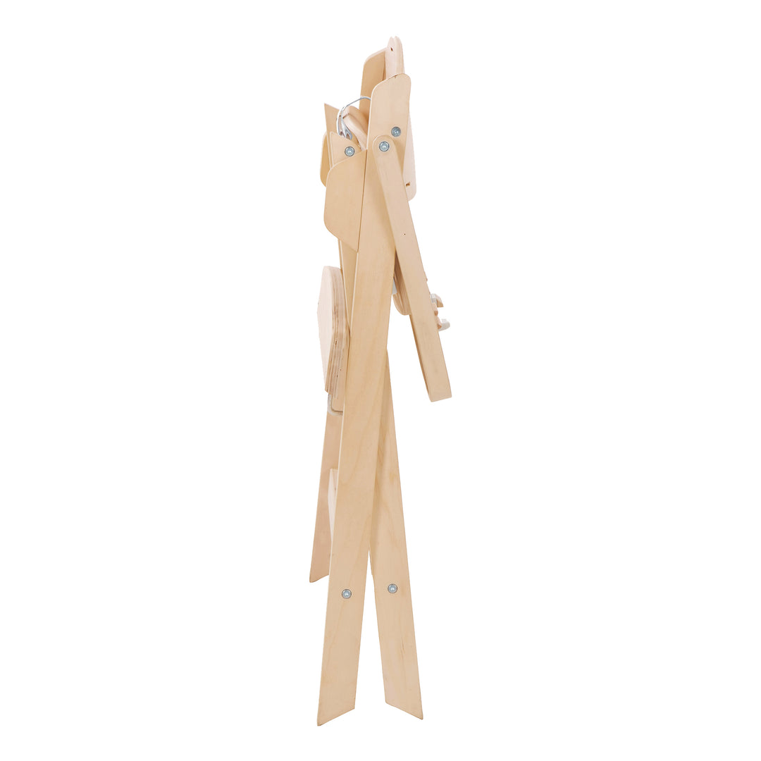Trona plegable 'Fold Up Smart' - ahorra espacio y plegable, trona para bebé y niño, madera natural