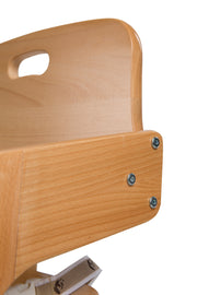 High chair 'Kid Up', solid wood natural, with growing high chair for babies and children