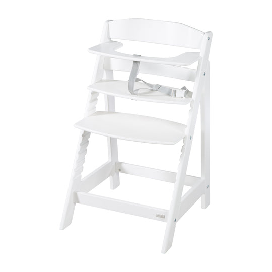 Trona combinada 'Sit Up Flex', ajustable hasta la silla juvenil, madera pintada en blanco