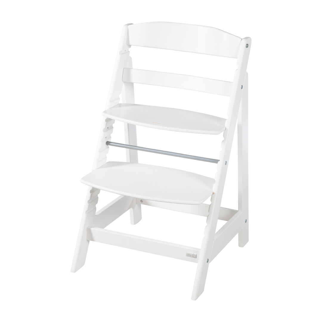 Trona combinada 'Sit Up Flex', ajustable hasta la silla juvenil, madera pintada en blanco