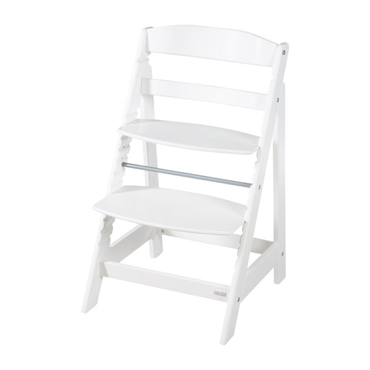 Trona combinada 'Sit Up Flex', ajustable hasta la silla juvenil, madera pintada en blanco
