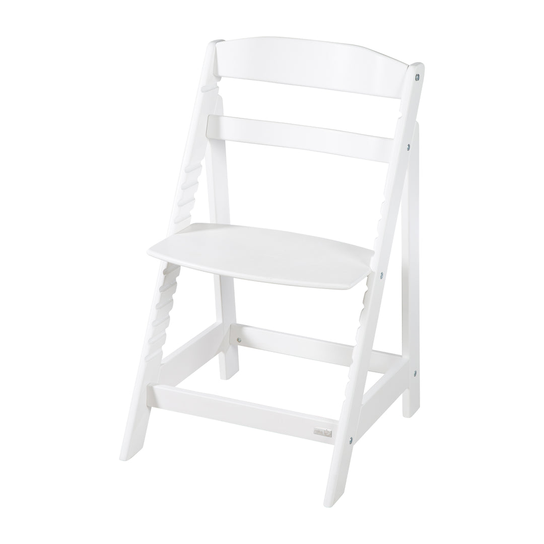 Trona combinada 'Sit Up Flex', ajustable hasta la silla juvenil, madera pintada en blanco