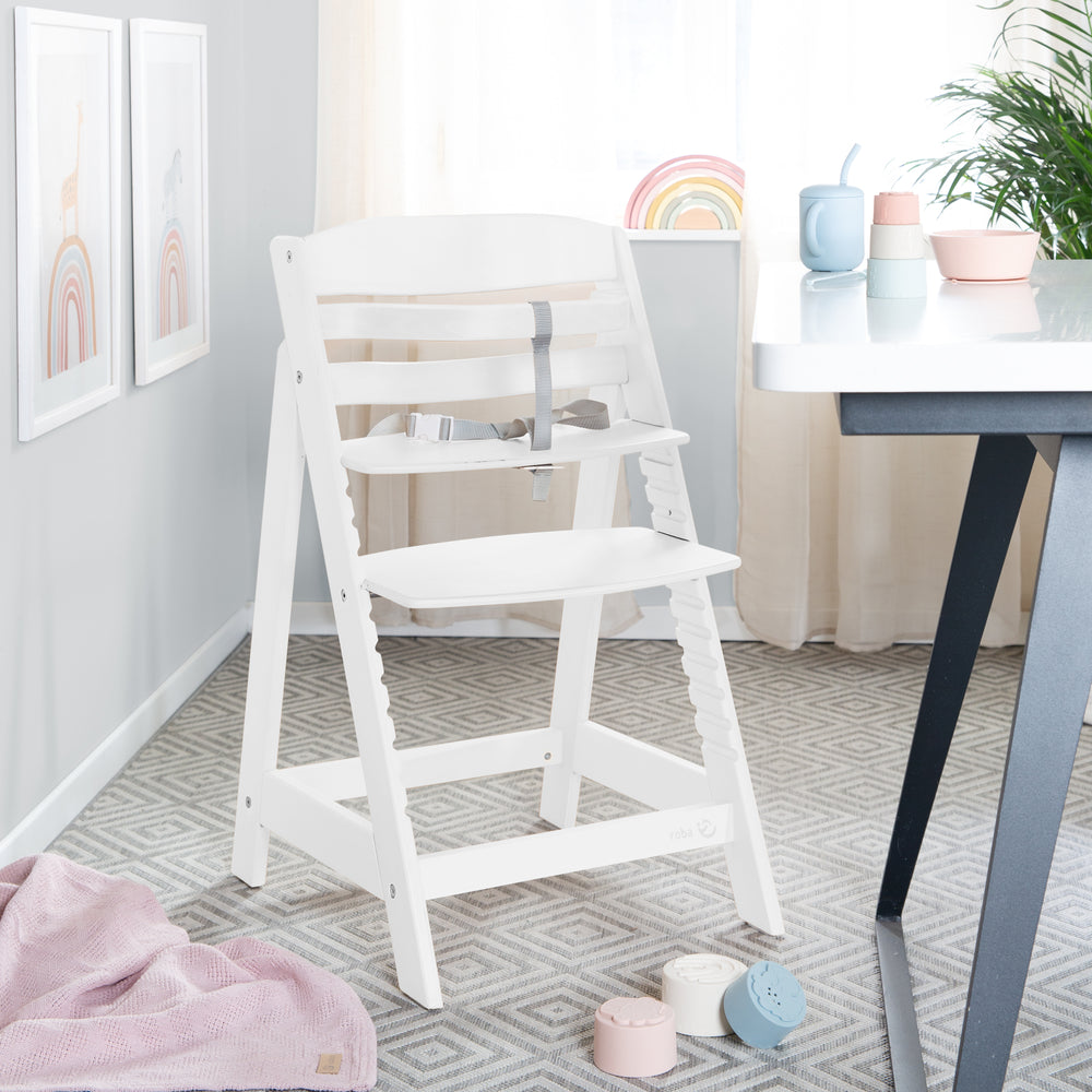 High Chair 'Sit Up III', Adjustable from Baby to Youth Chair, Wood, White
