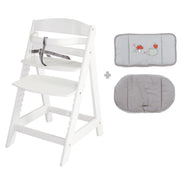 Bundle Convertible high chair 'Sit Up III' white incl. seat reducer 'Adam & Eule'