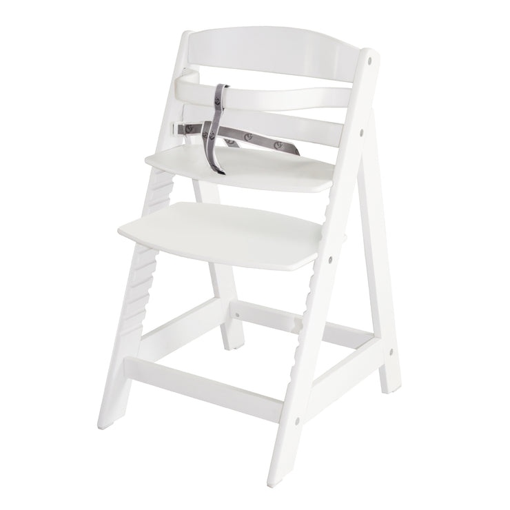 Bundle 'roba Style' growing, white high chair & silver-gray seat reducer