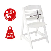 Bundle 'roba Style' growing, white high chair & silver-gray seat reducer