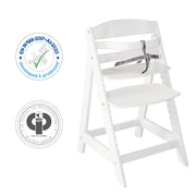 Bundle 'roba Style' growing, white high chair & silver-gray seat reducer