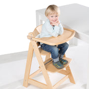 Trona de bebé 'Sit Up FUN', incluyendo mesa de comedor desmontable y templo, creciendo con, natural