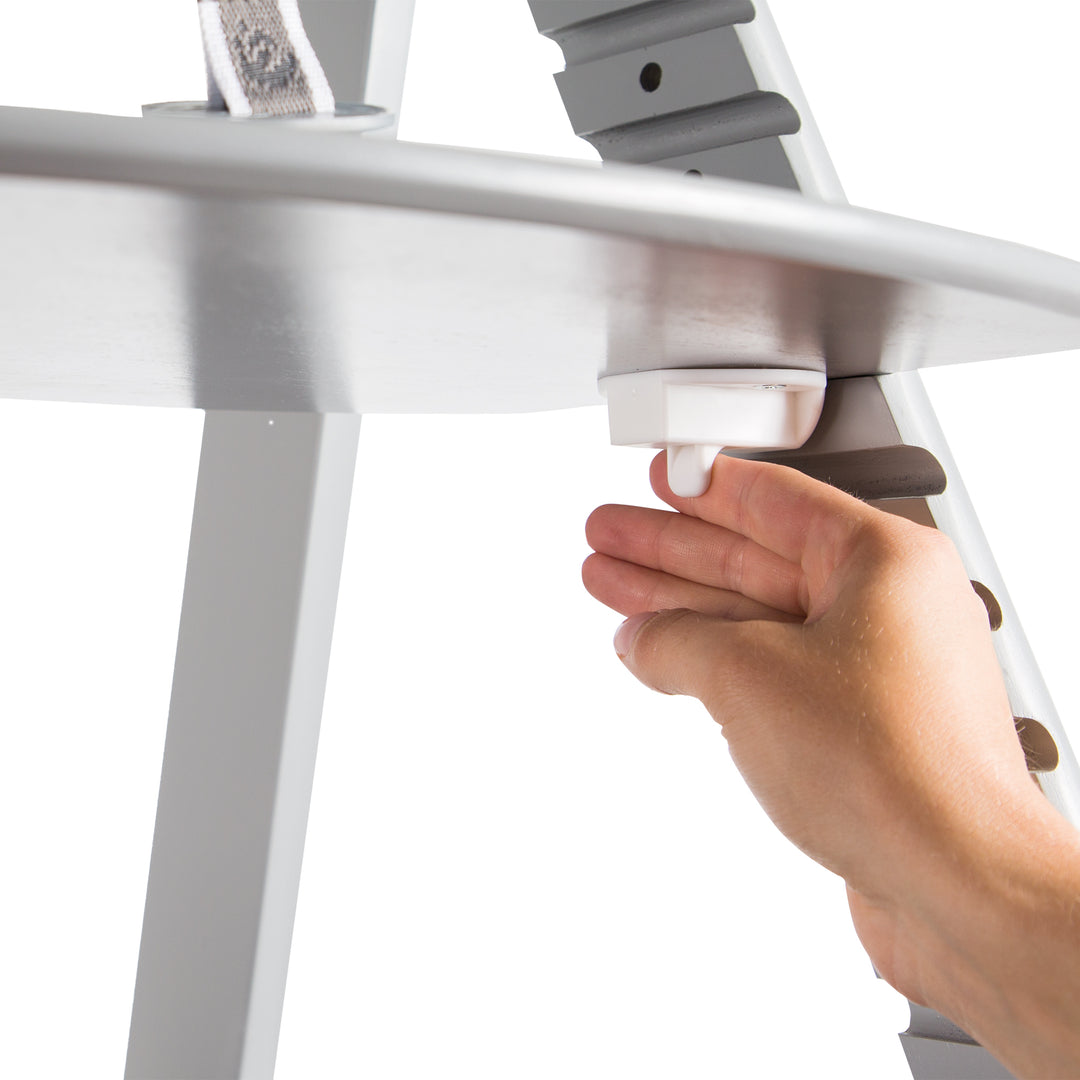Seggiolone 'Sit Up Click', cresce con il tuo bambino, innovativa chiusura a scatto, legno, color tortora