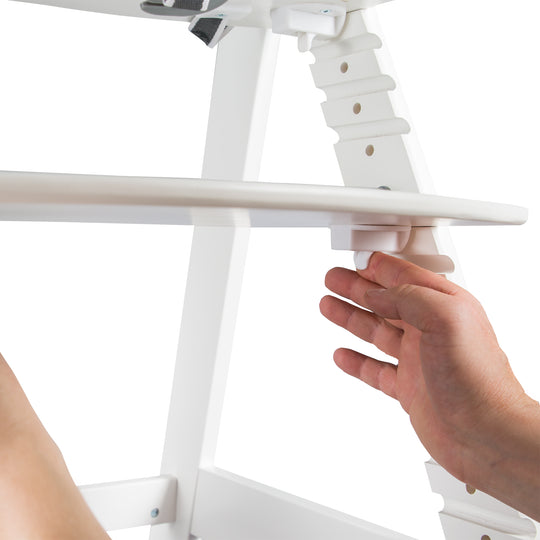 Seggiolone 'Sit Up Click', cresce con il tuo bambino, innovativa chiusura a scatto, legno, bianco