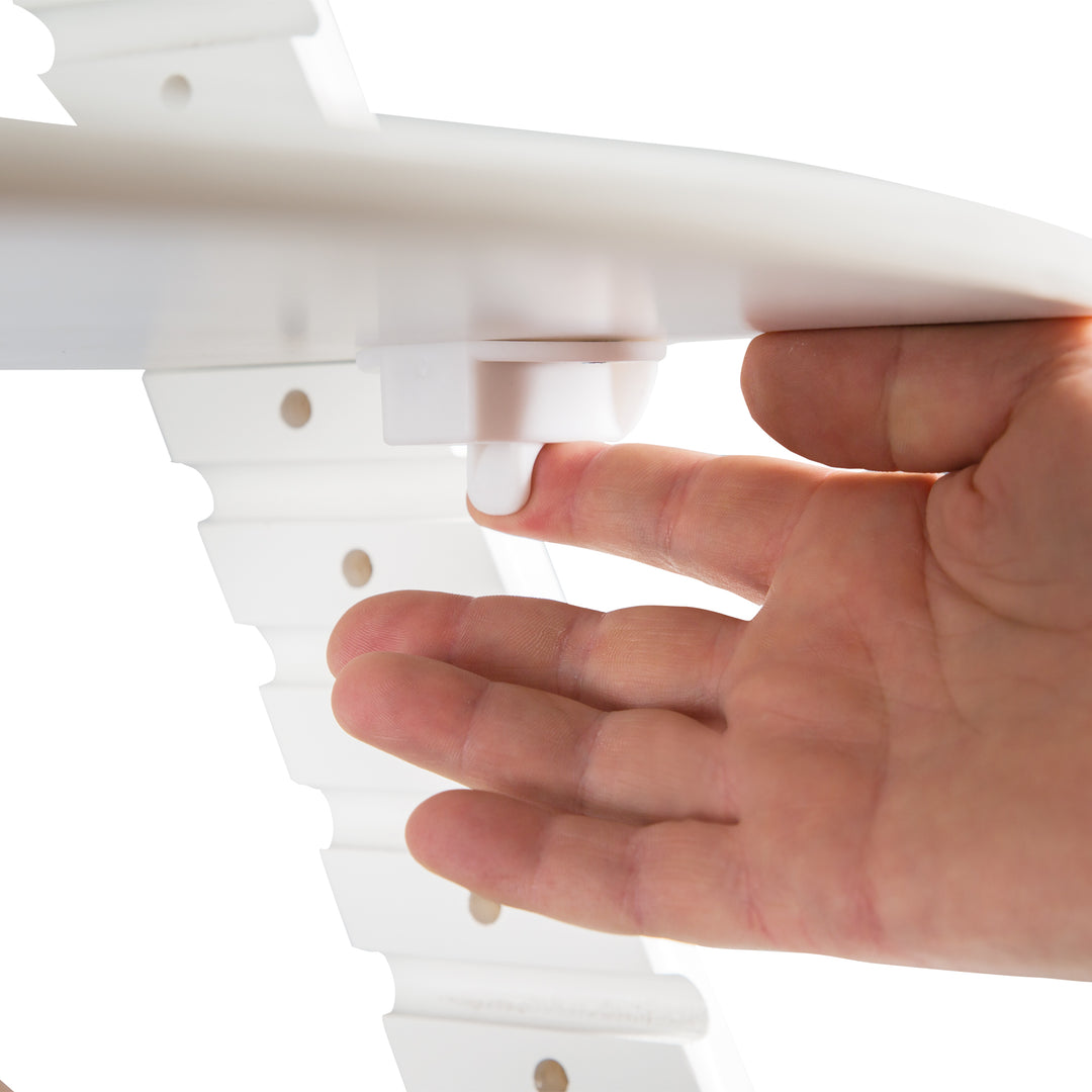 Seggiolone 'Sit Up Click', cresce con il tuo bambino, innovativa chiusura a scatto, legno, bianco