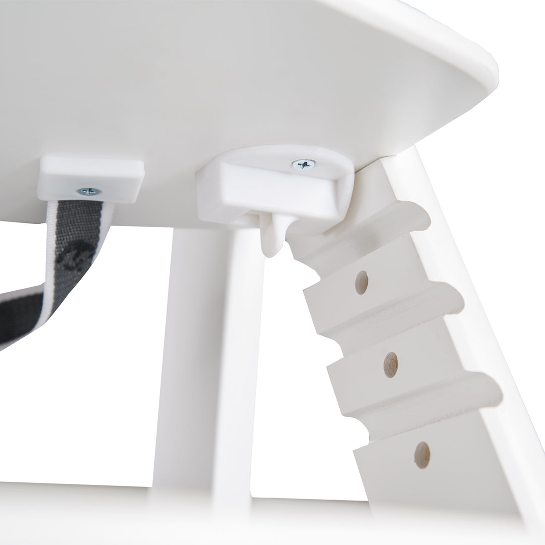Seggiolone 'Sit Up Click', cresce con il tuo bambino, innovativa chiusura a scatto, legno, bianco