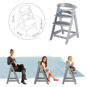 Treppenhochstuhl 'Sit Up Click & Fun', Essbrett & Bügel, Klickverschluss, mitwachsend, taupe