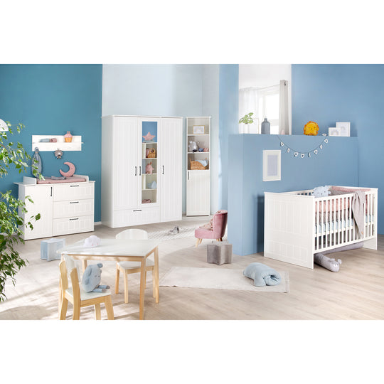 Kinderzimmerset 'Sylt' 2-teilig, inkl. Kombi-Kinderbett 70 x 140 cm & Wickelkommode