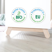 Set di camere 'Clara' bianco, incluso letto combinato, tavolo da cambio e mobile a 3 porte
