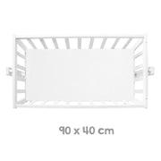 Cuna para Bebé incluyendo Colchón de 40 x 90 cm - Madera blanca