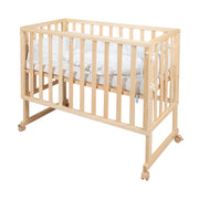 Stub Bed 'Safe Endleep®' 3 in 1, 'Star Menzauber', letto laterale, letto e banca, natura, compresi gli accessori