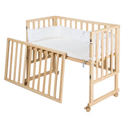 Stub Bed 'Safe Endleep®' 3 in 1, 'Star Menzauber', letto laterale, letto e banca, natura, compresi gli accessori