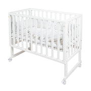 Stubenbett 'safe asleep®' 3 en 1, 'Star magic', extra bed white, baby cot & bench, incl.