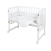 Bedside Crib 'safe asleep®' 3 in 1, 'Sternenzauber', co-sleeper, cot & bench, incl. accessories