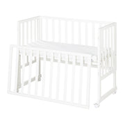 Berceau cododo 3 en 1 avec barrière + matelas - Bois blanc