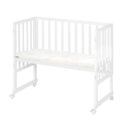 Berceau cododo 3 en 1 avec barrière + matelas - Bois blanc