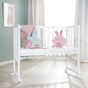 Culla co-sleeping 3 in 1 con barriera + materasso - Legno bianco