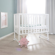 Culla co-sleeping 3 in 1 con barriera + materasso - Legno bianco