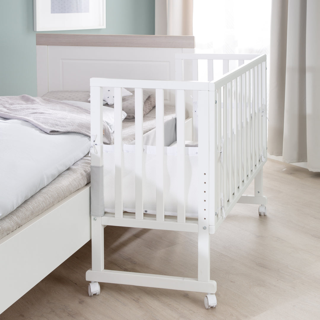 Safe asleep® 3 in 1, Culla co-sleeping - 45 x 90 cm, compresi accessori e barriera in rete