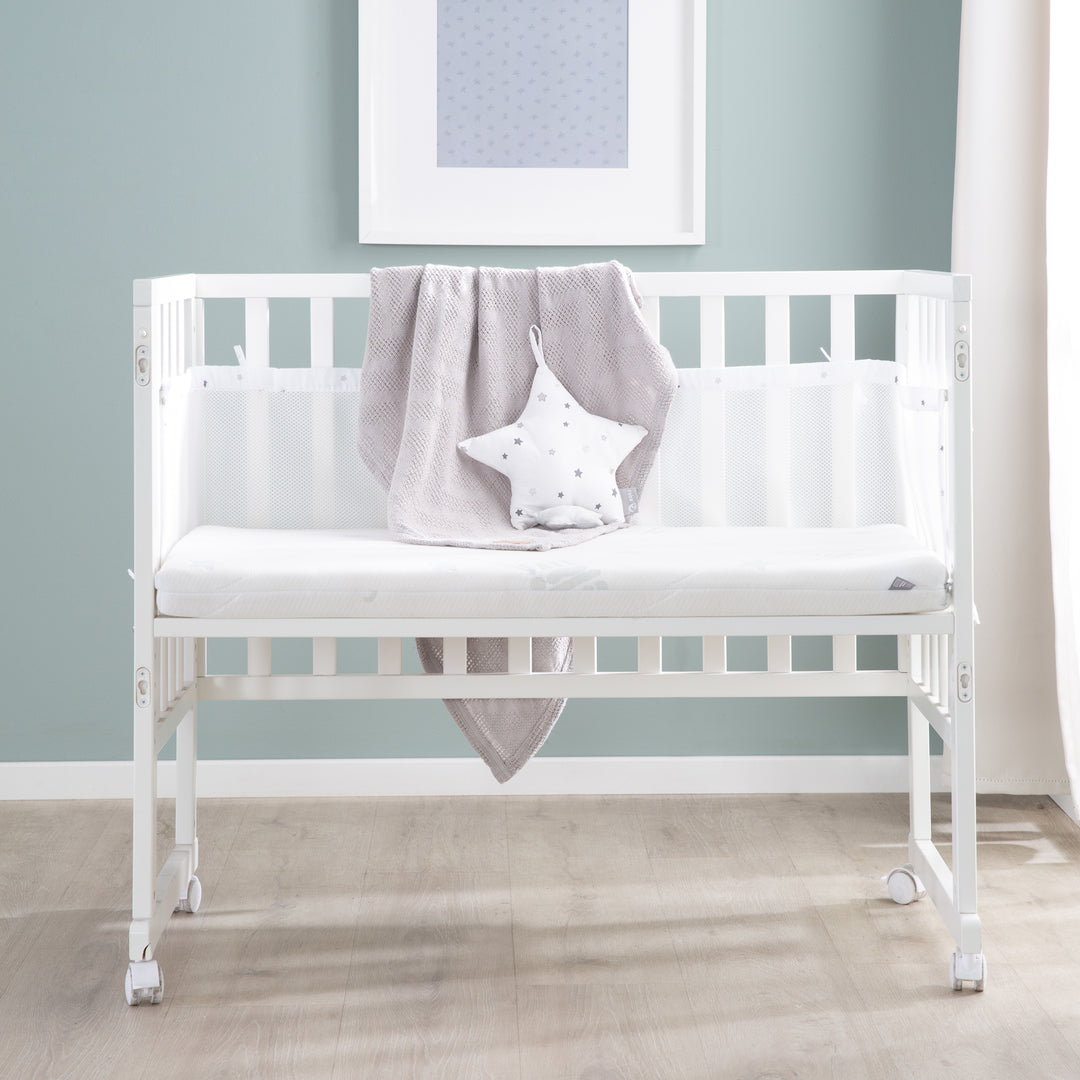 Safe asleep® 3 in 1, Culla co-sleeping - 45 x 90 cm, compresi accessori e barriera in rete